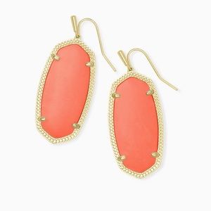 Kendra Scott Elle Gold with Bright Coral Magnesite